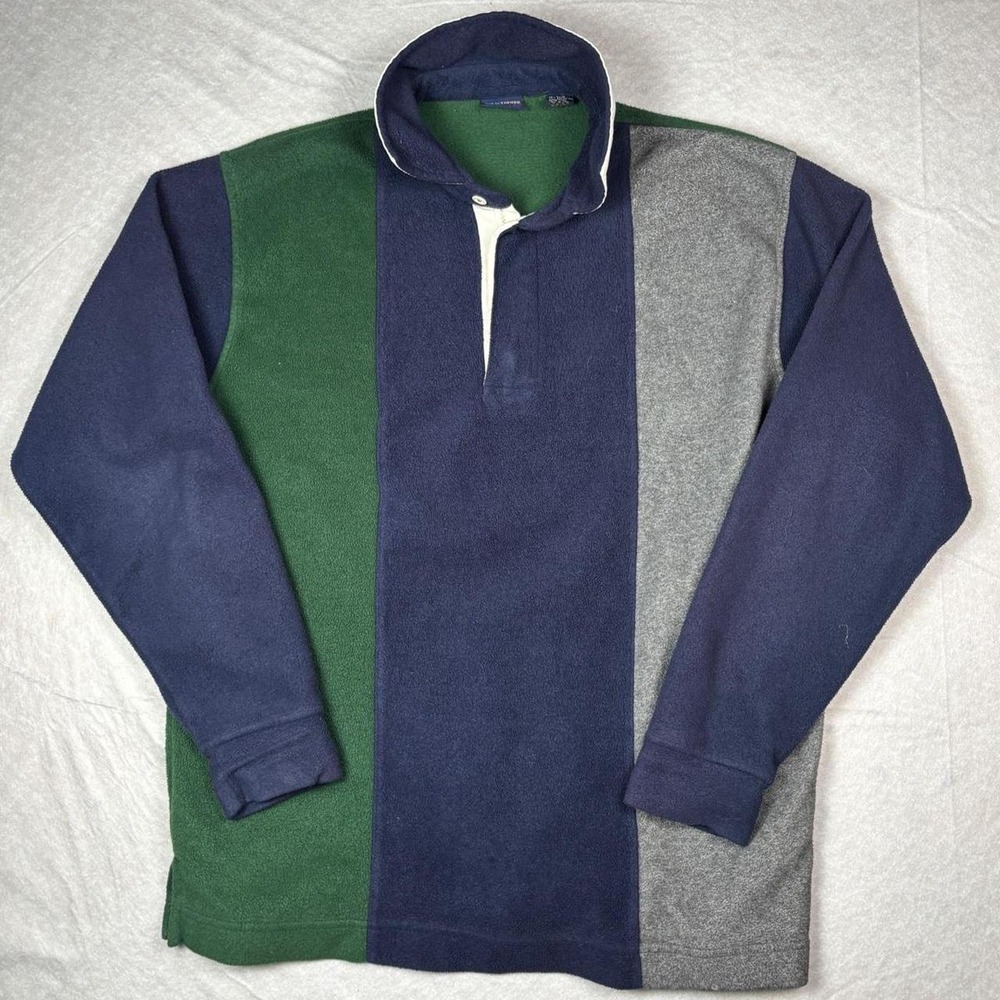 Vintage 90's Christopher Rand Navy Colorblock Fleece Pullover – L